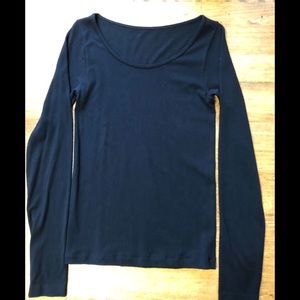 Black ballet neck sweater XS